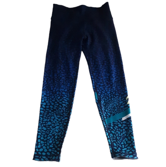 WITH X Peloton Blue Leopard Print Leggings - Picture 6 of 15